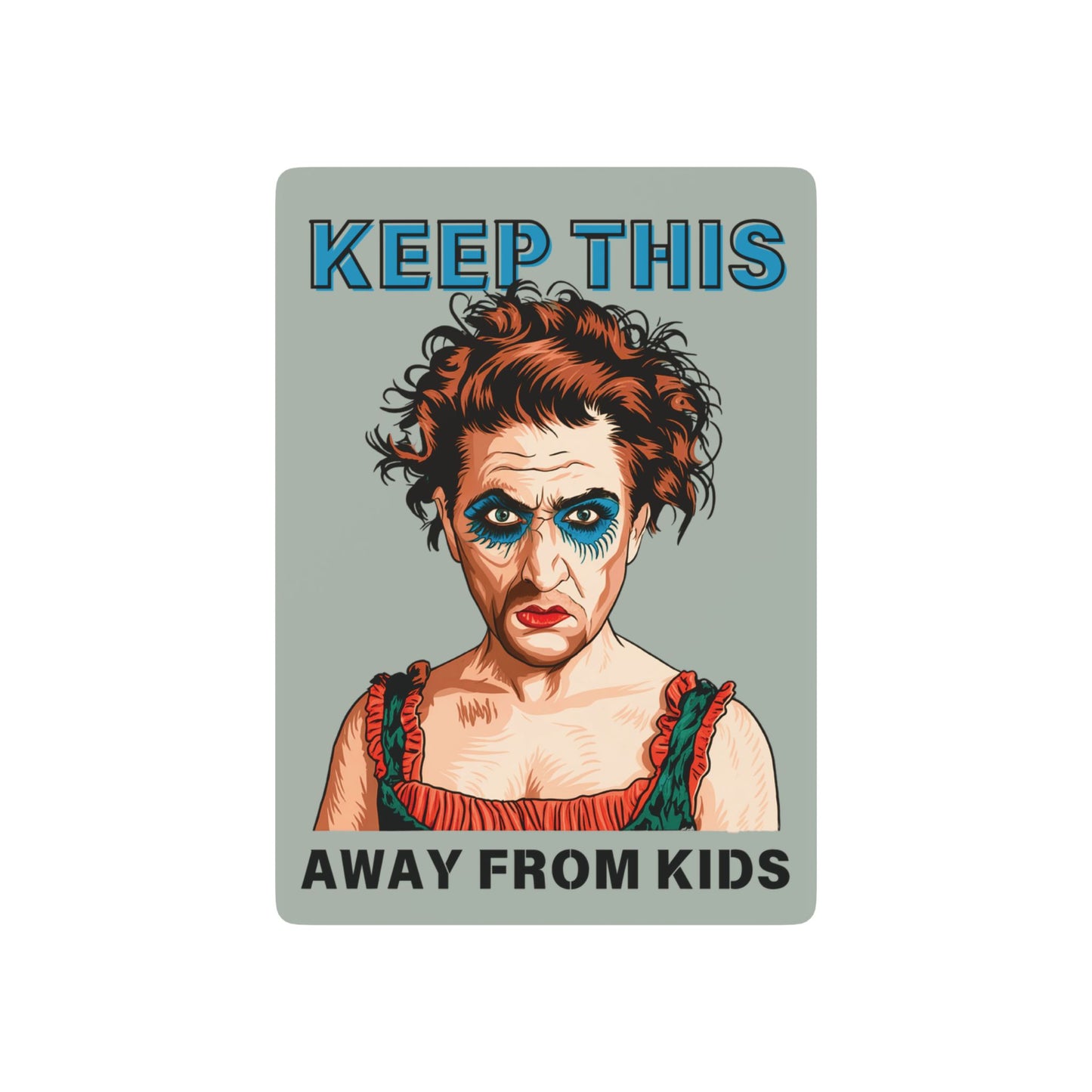 "Keep This Away from Kids", Cultural Playing Cards (Ash Grey)