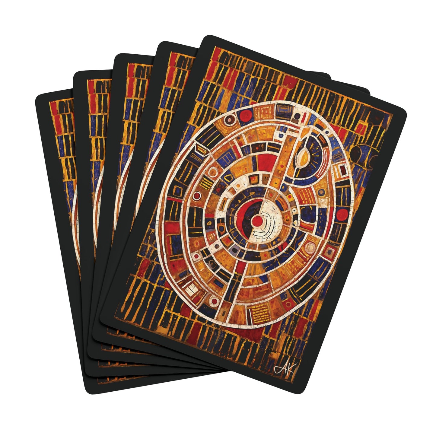 "Ancient Query", Fine Art Playing Cards (Void Black)