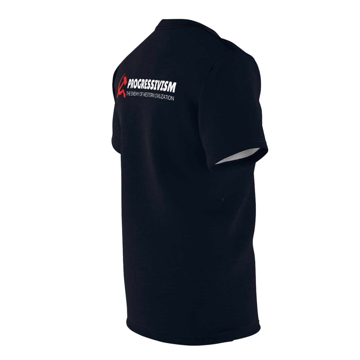 "Progressivism - Enemy of Western Civilization", Unisex Tee (Blackstone Blue)