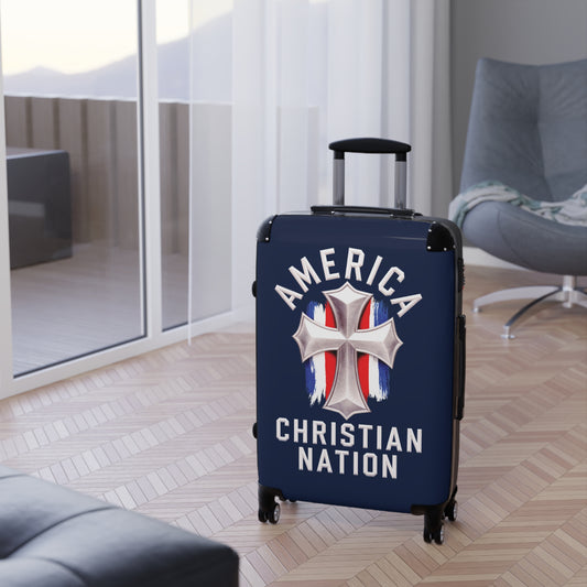 "America - Christian Nation" #01, Suitcases (Dark Blue)