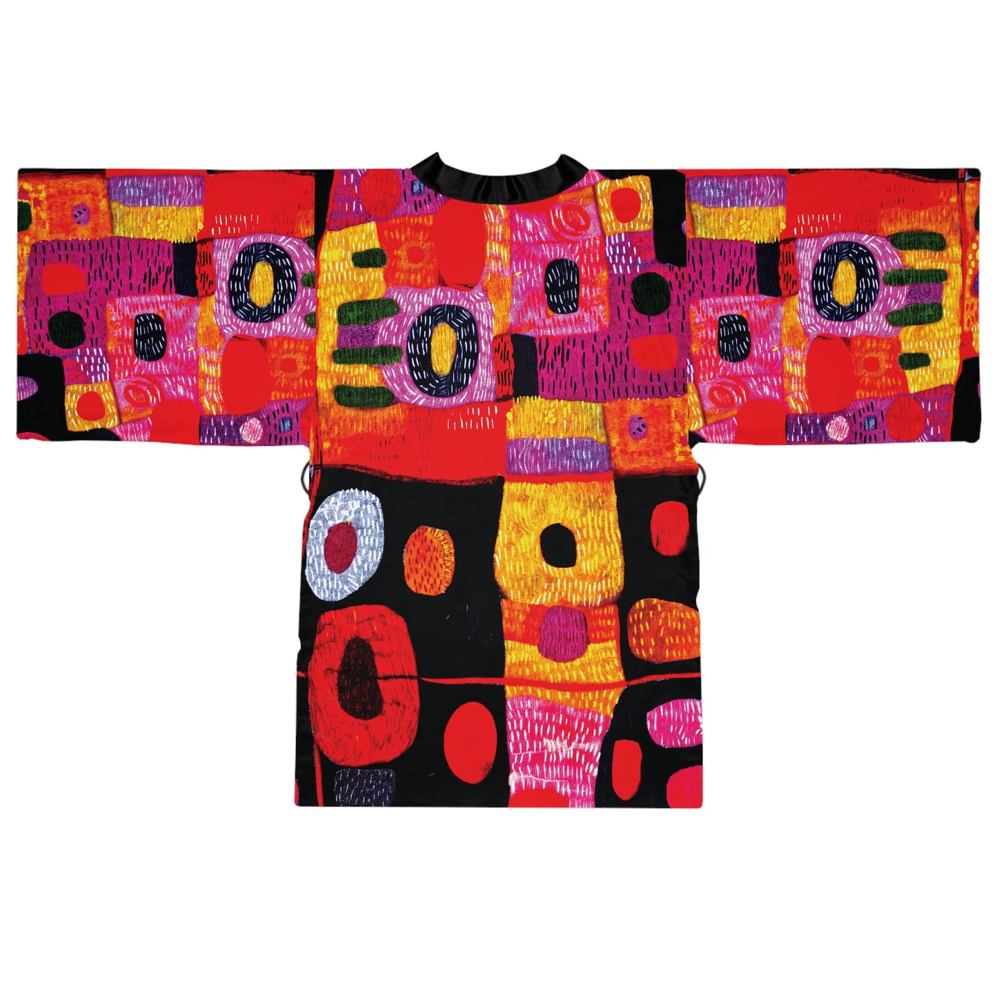Abstract 78", Long Sleeve Kimono Robe