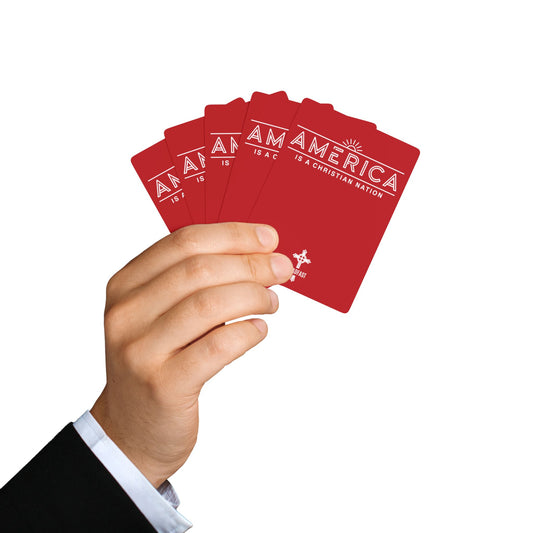 "America is a Christian Nation", Christian Playing Cards (Venetian Red)