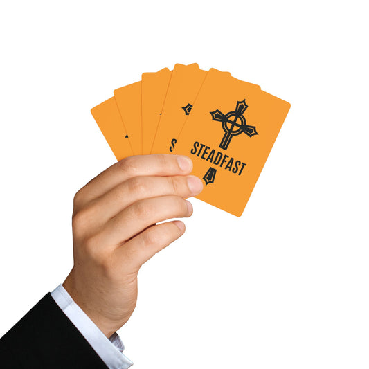 "Steadfast Cross", Christian Playing Cards (Deep Saffron)