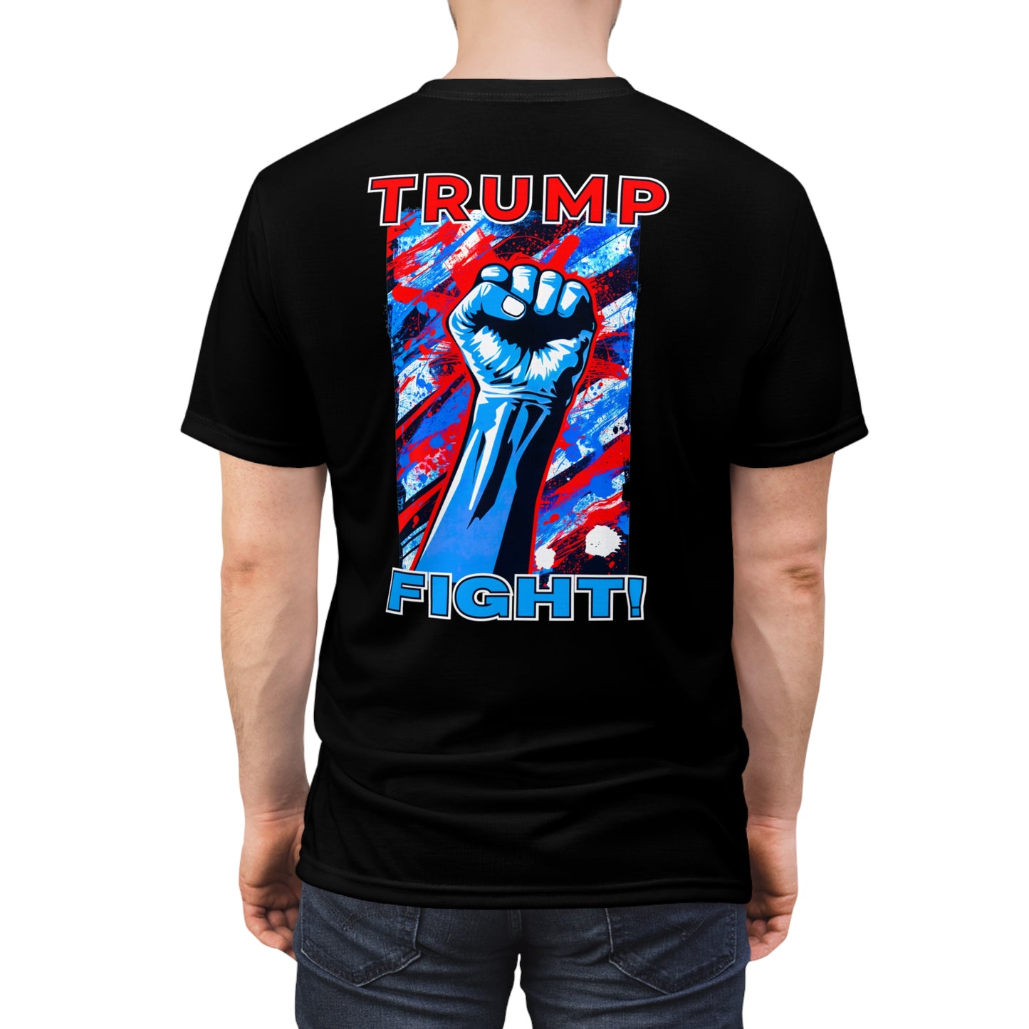 "TRUMP FIGHT!", Unisex T-shirt (Black)