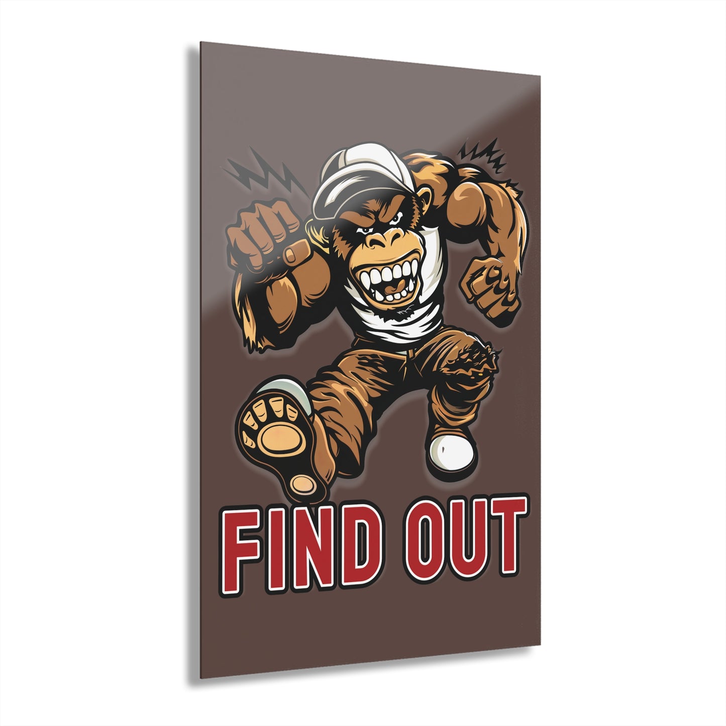 "Find Out", Acrylic Wall Prints (French Cleat Hanging) (Zanzibar Brown)