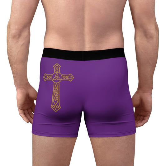"Clan na Gael - Irish American", Men's Boxer Briefs (Vesper Violet)
