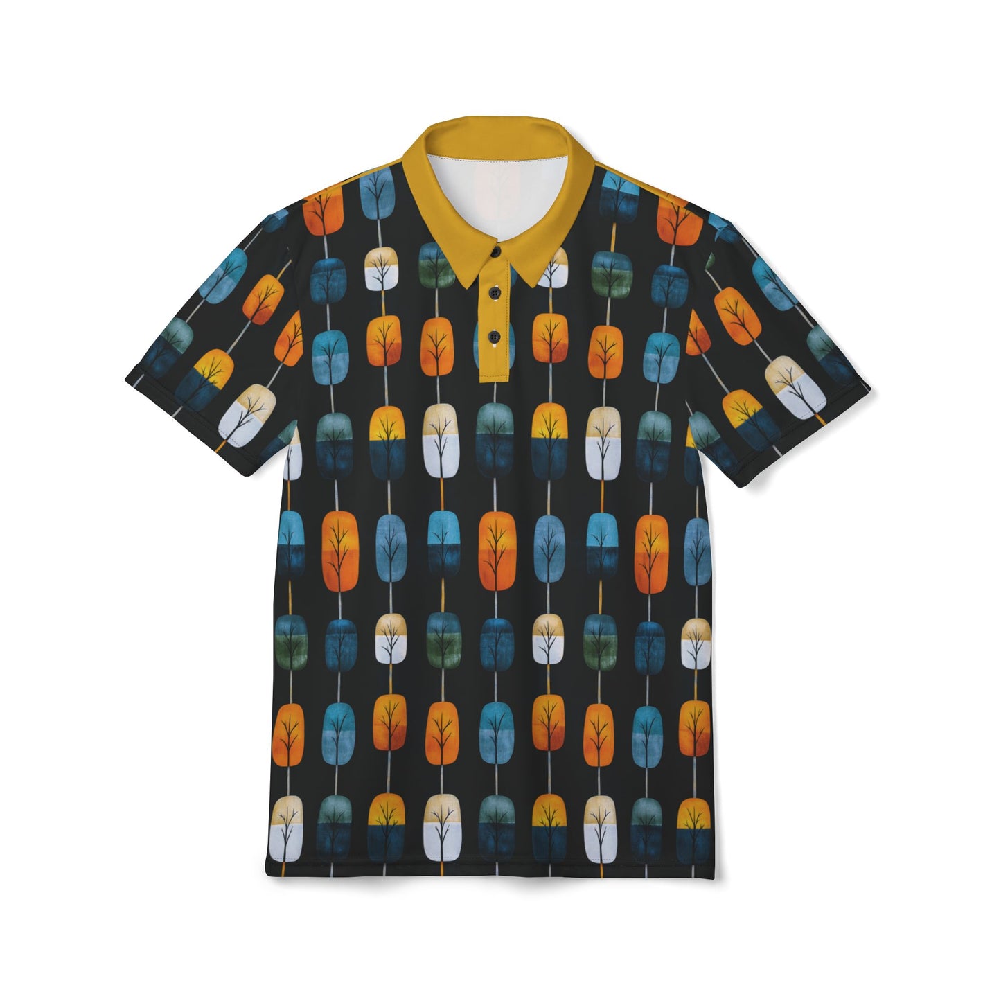 "Skyroot Grove", Unisex Polo Shirt (Yellow Collar)