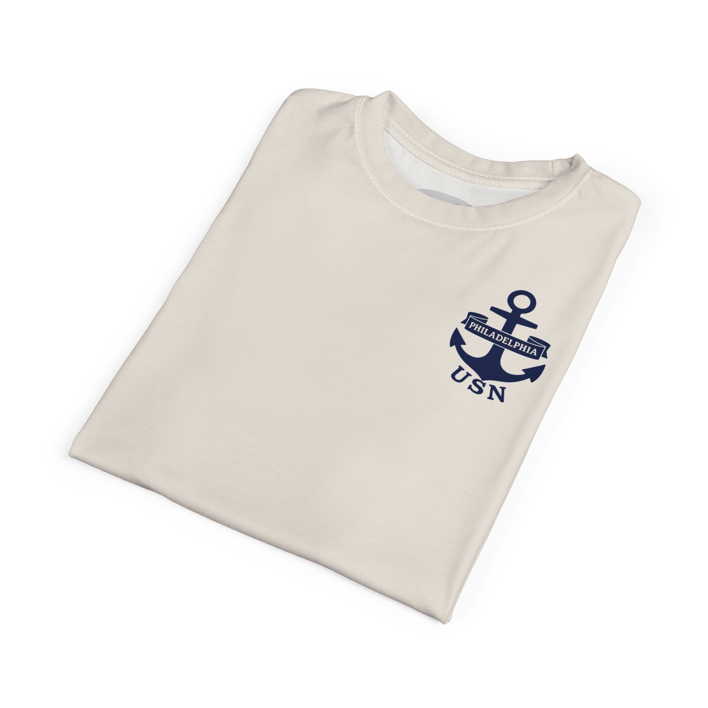 "USN Anchor", Unisex T-shirt (Whitecap)