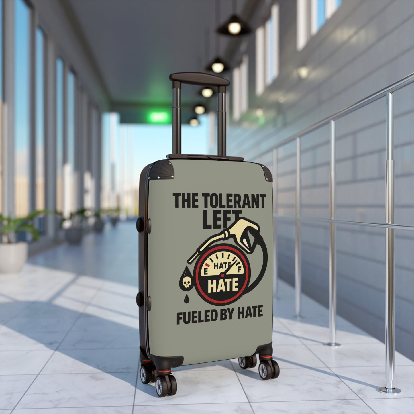 "The Tolerant Left", Suitcase (Deep Seagrass Grey)