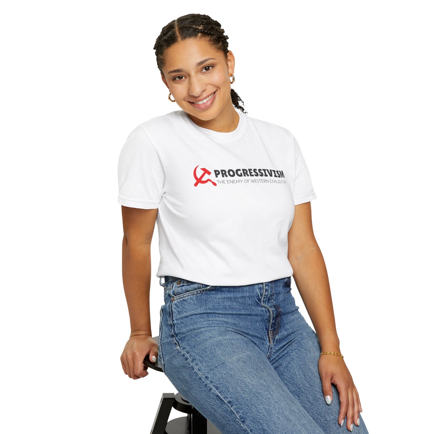 "Progressivism - Enemy of Western Civilization", Unisex T-shirt (Light Colors)