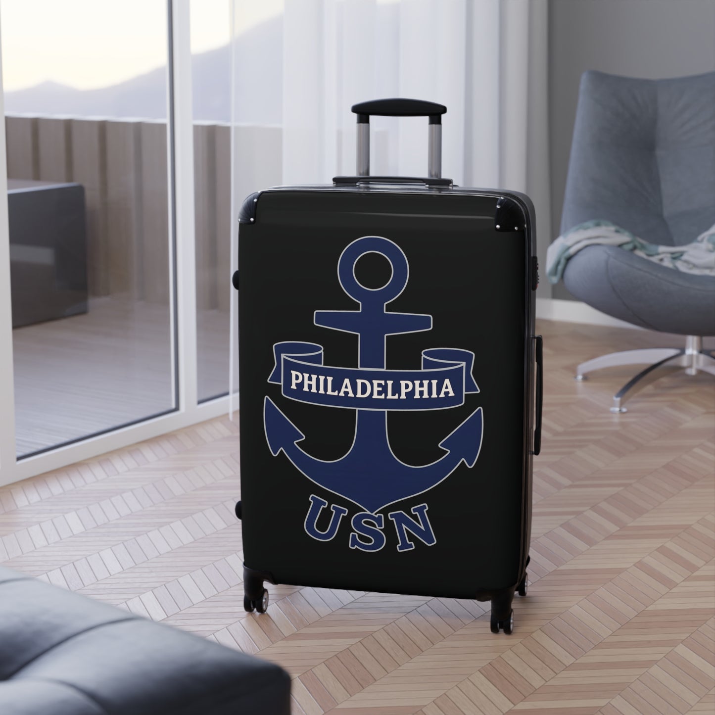 "USN Anchor", Suitcase (Righteous Black)