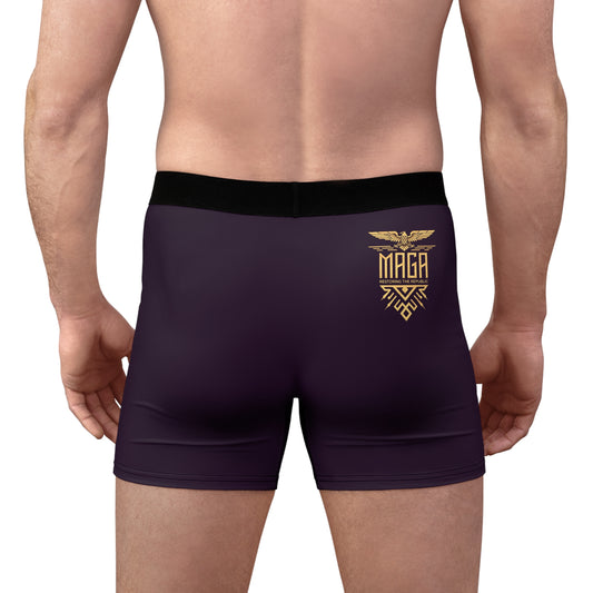 "MAGA Restoring the Republic" #02, Men's Boxer Briefs (Purple Nights)