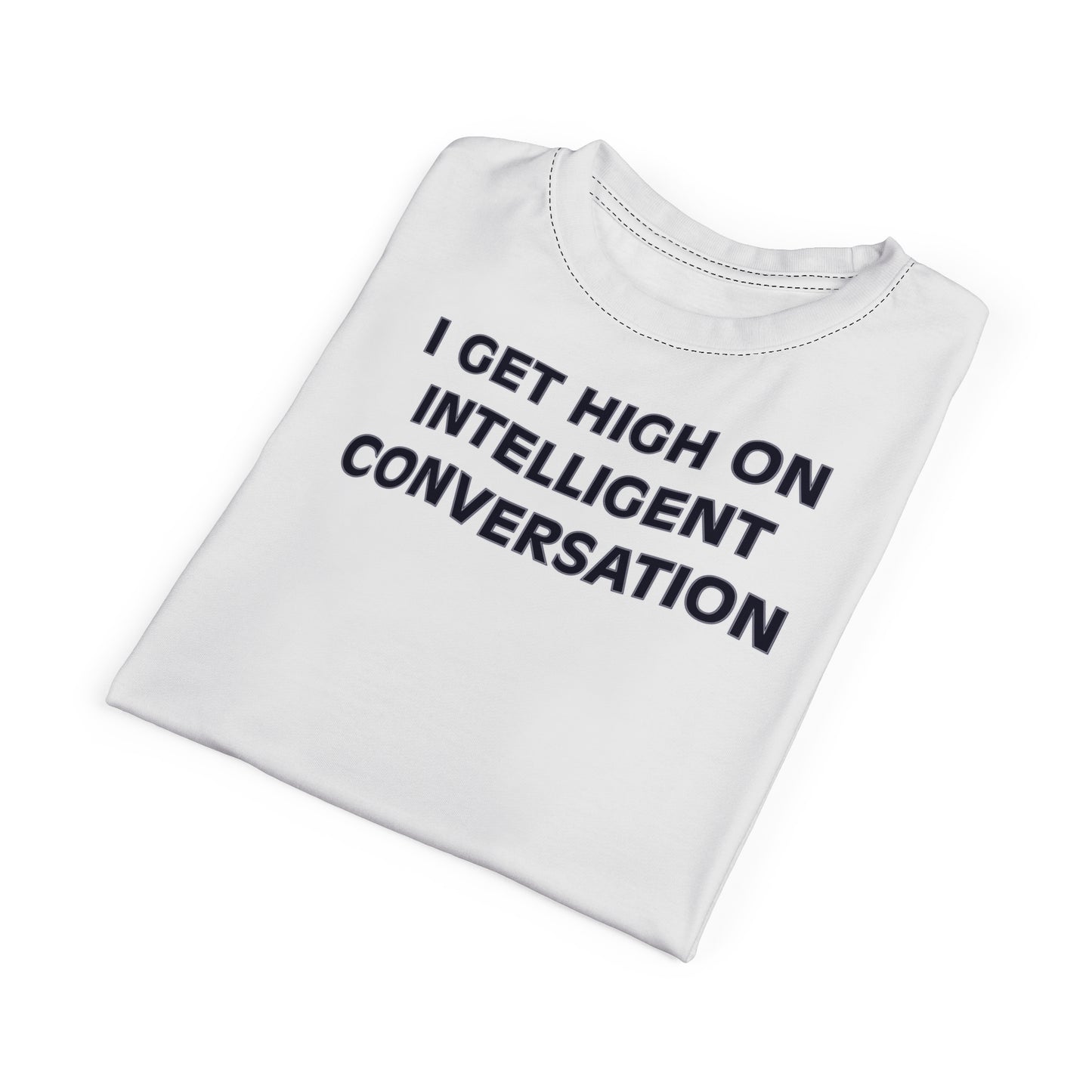 "Intelligent Conversation", Unisex T-shirt (White)