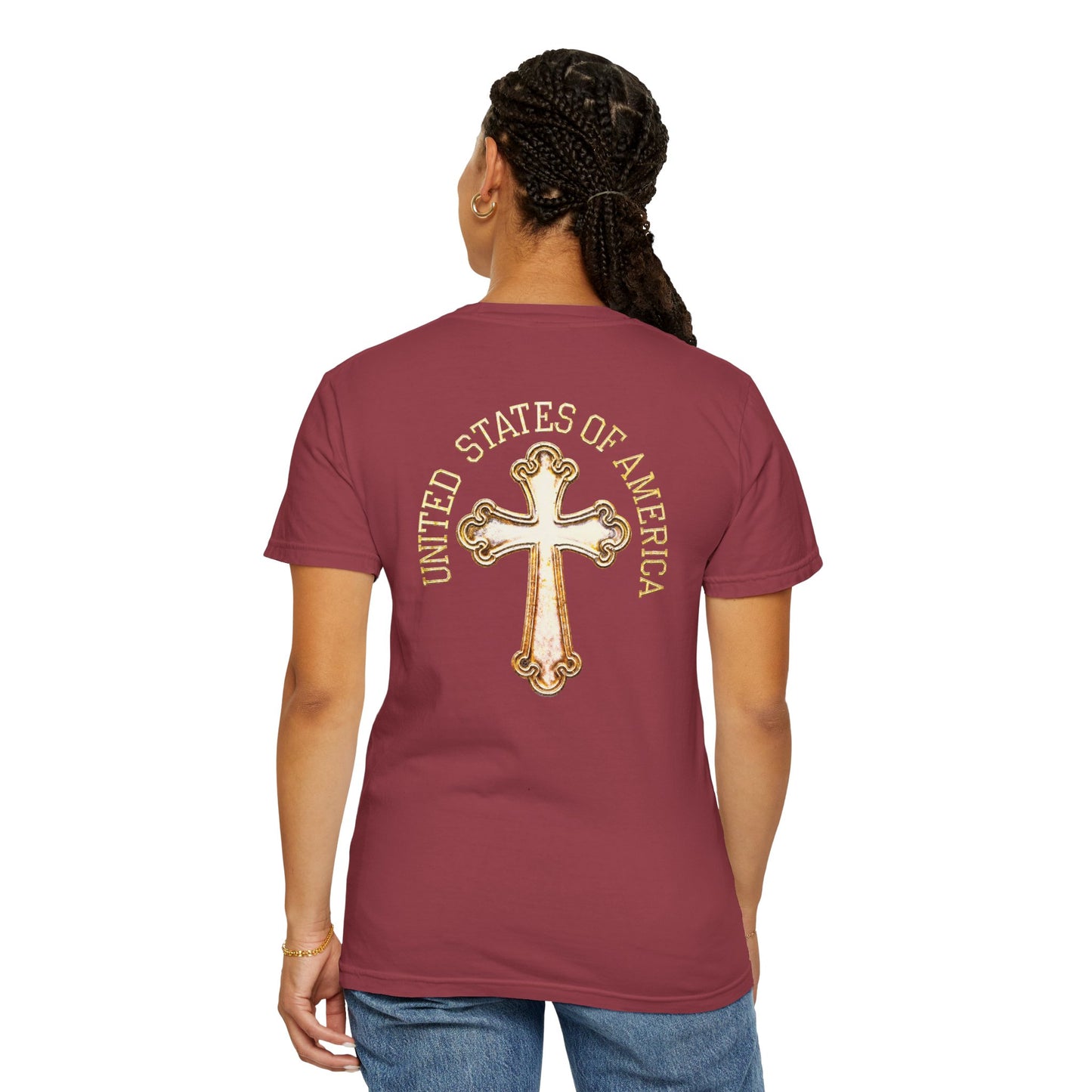 "USA Gold Cross", Unisex T-shirt