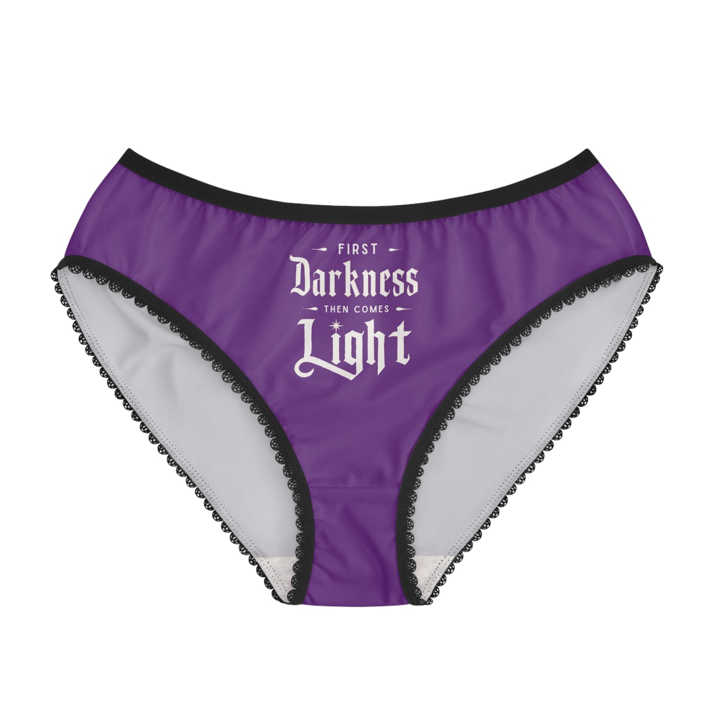 "First Darkness Then Comes Light" #02, Women's Briefs (Vesper Violet)