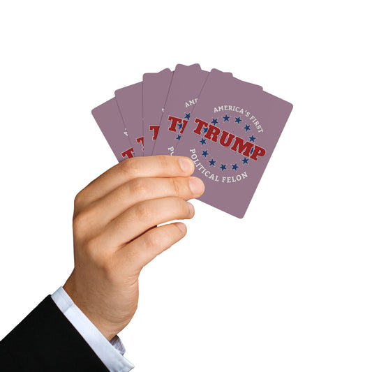 "Trump - Political Felon", Political Playing Cards (Mountbatten Pink)
