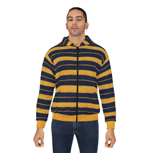 "Golden Ensign", Unisex Wearable Art Zip Hoodie