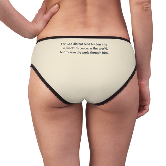 "Good News - John 3:17", Women's Briefs (Iced Almond)