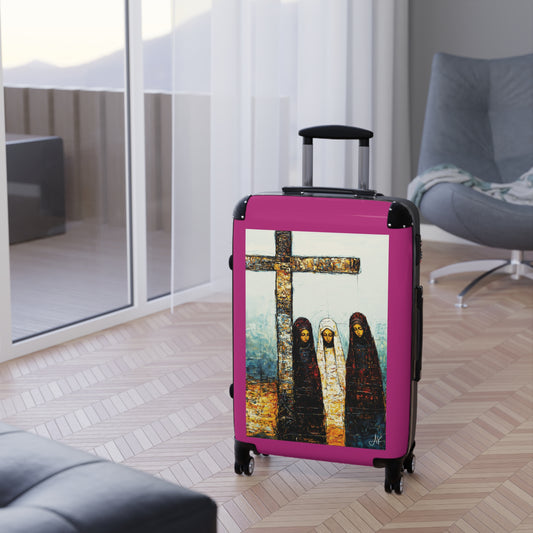 "At-the-Foot of the Cross - John 19:25", Suitcases (Dark Pink)