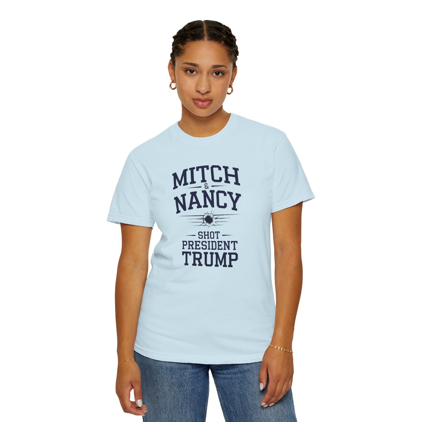 "Mitch & Nancy Shot President Trump", Unisex T-shirt