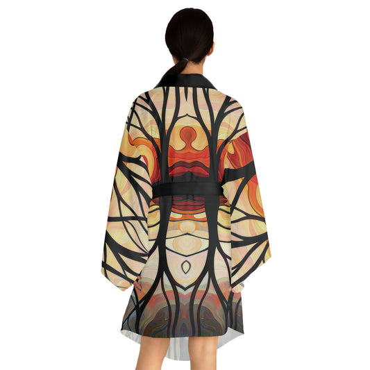 "Liminal Twilight", Long Sleeve Kimono Robe