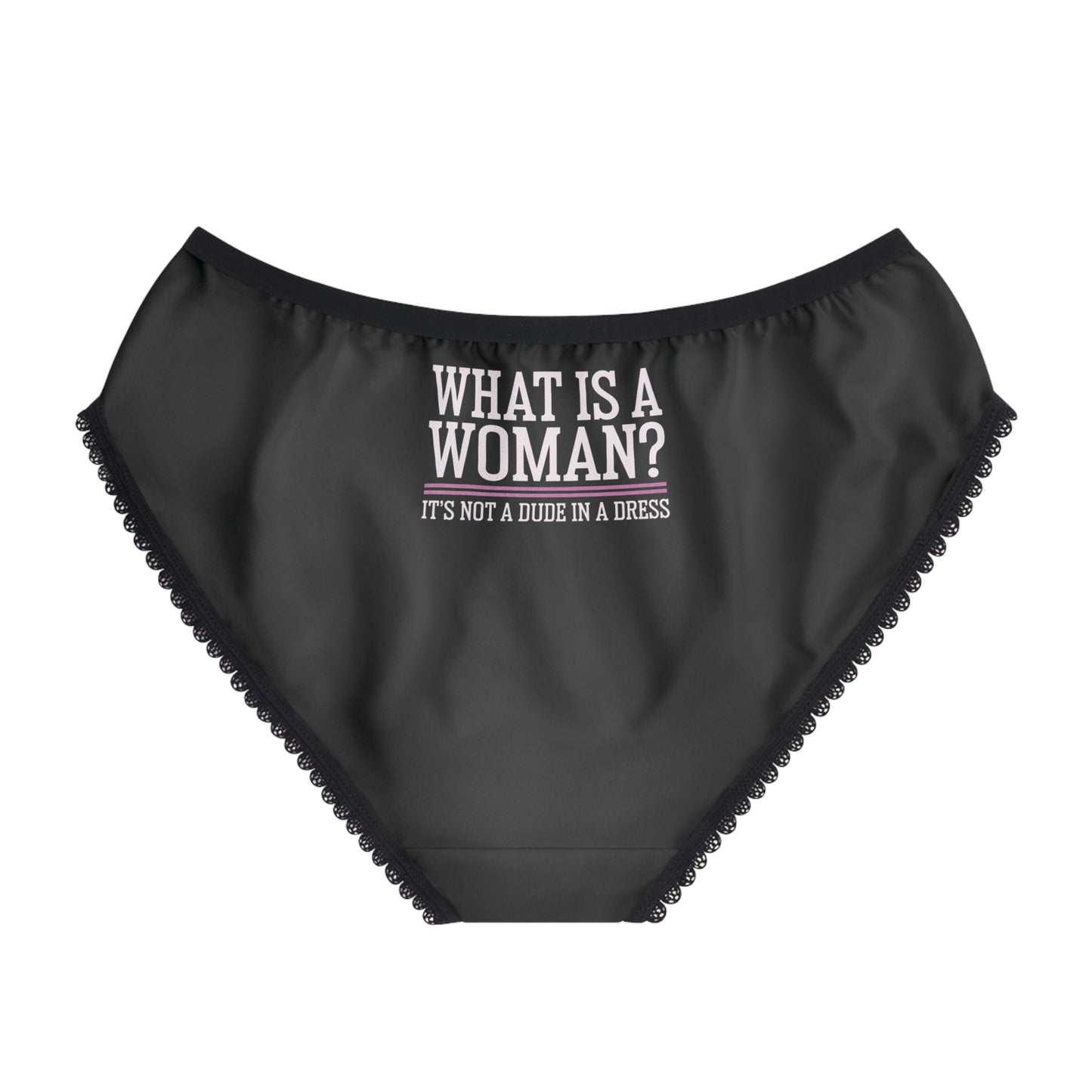 "What is a Woman" #02, Women's Briefs (Moonless Black)