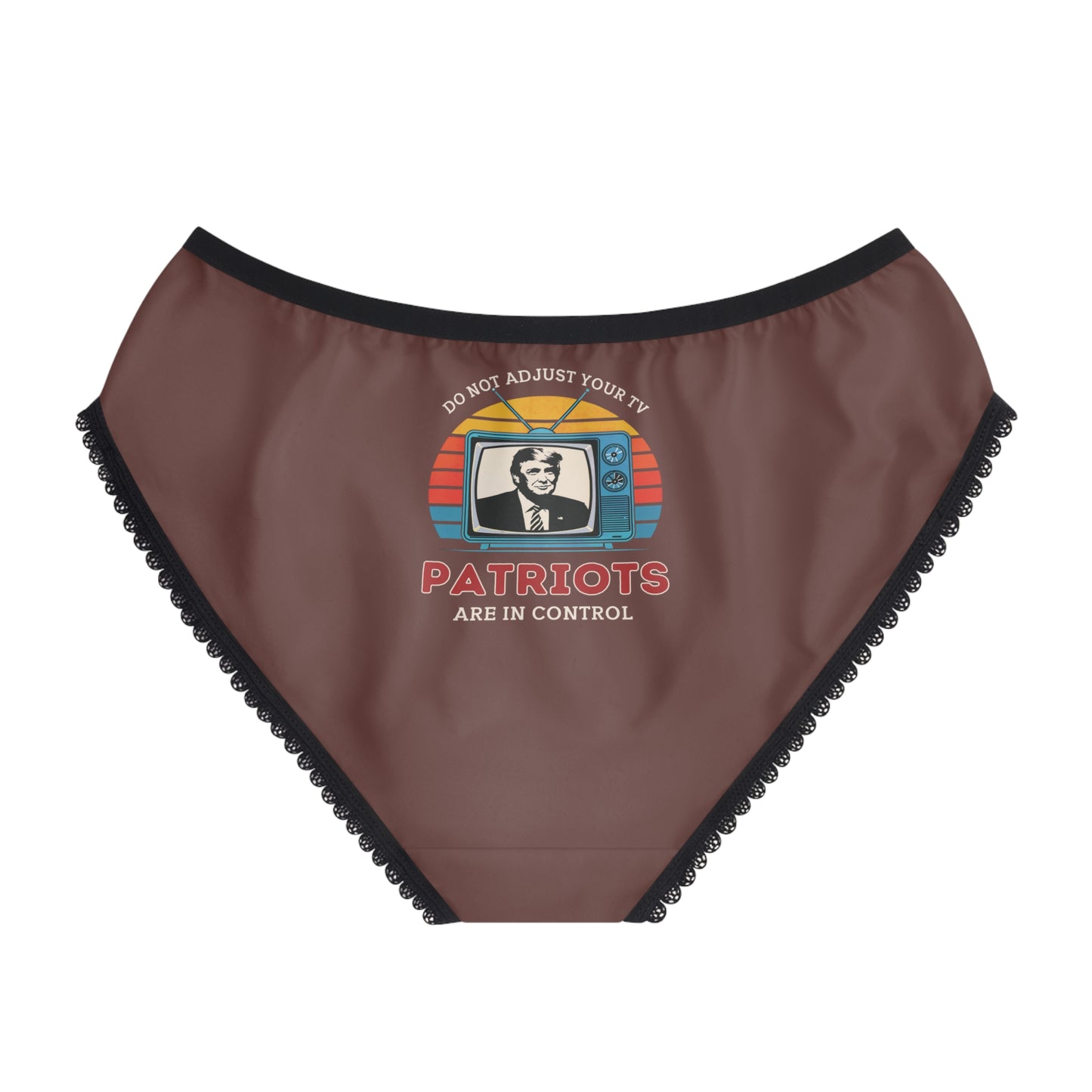 "Patriots are in Control" #01, Women's Briefs (Zanzibar Coast Brown)