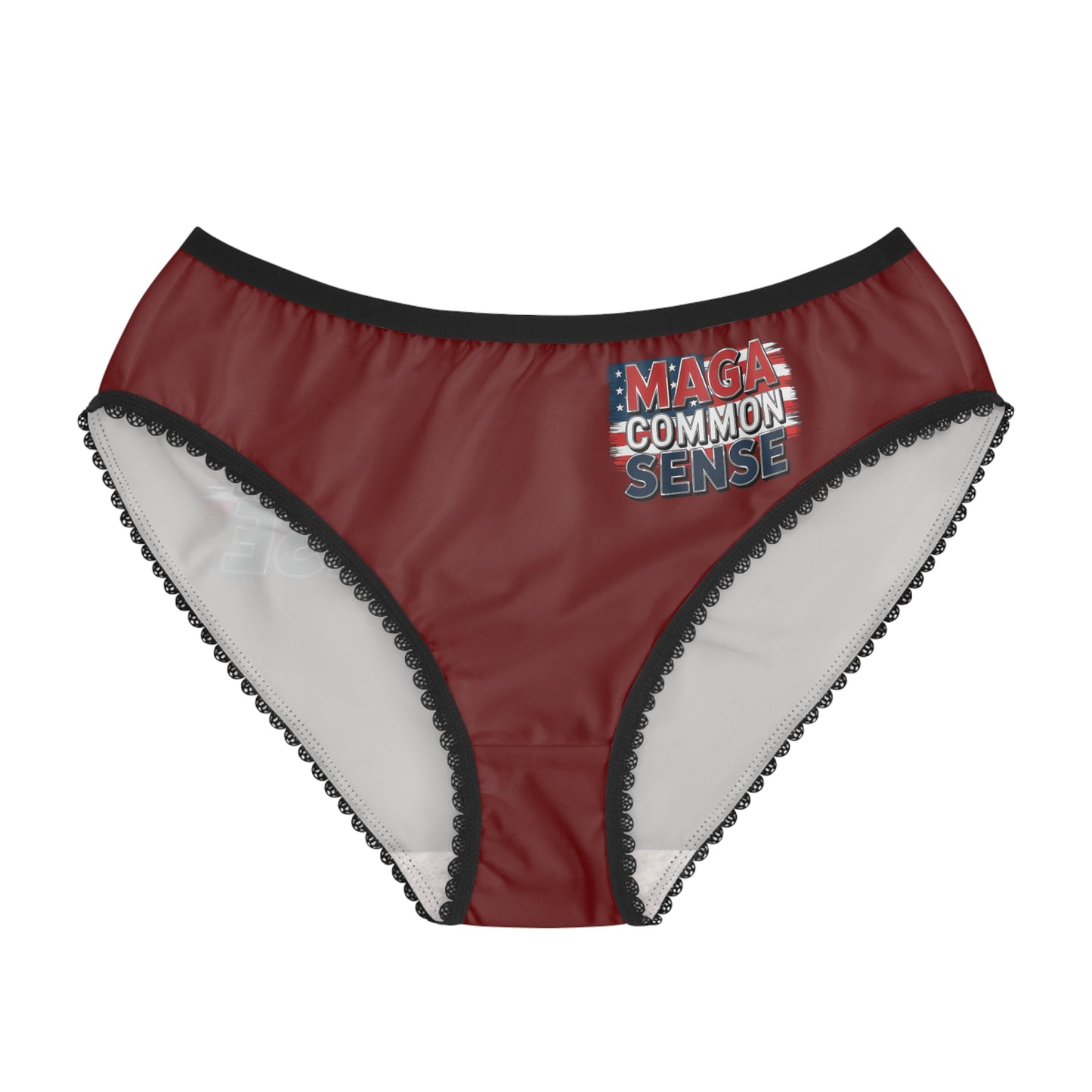 "MAGA Common Sense" #01, Women's Briefs (Spartan Red)