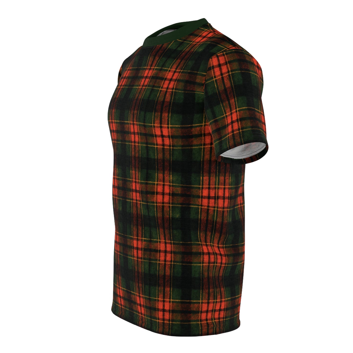 "Kilmor Brieve Tartan", Unisex Tee (Brieve Green Collar)