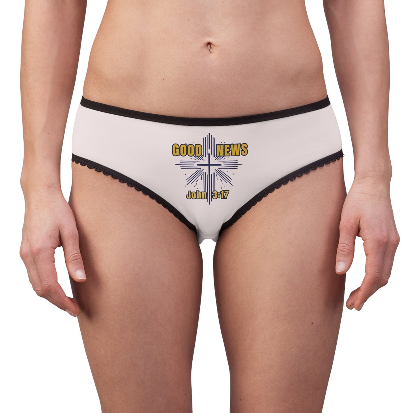 "Good News - John 3:17", Women's Briefs (Washed Pebble Grey)
