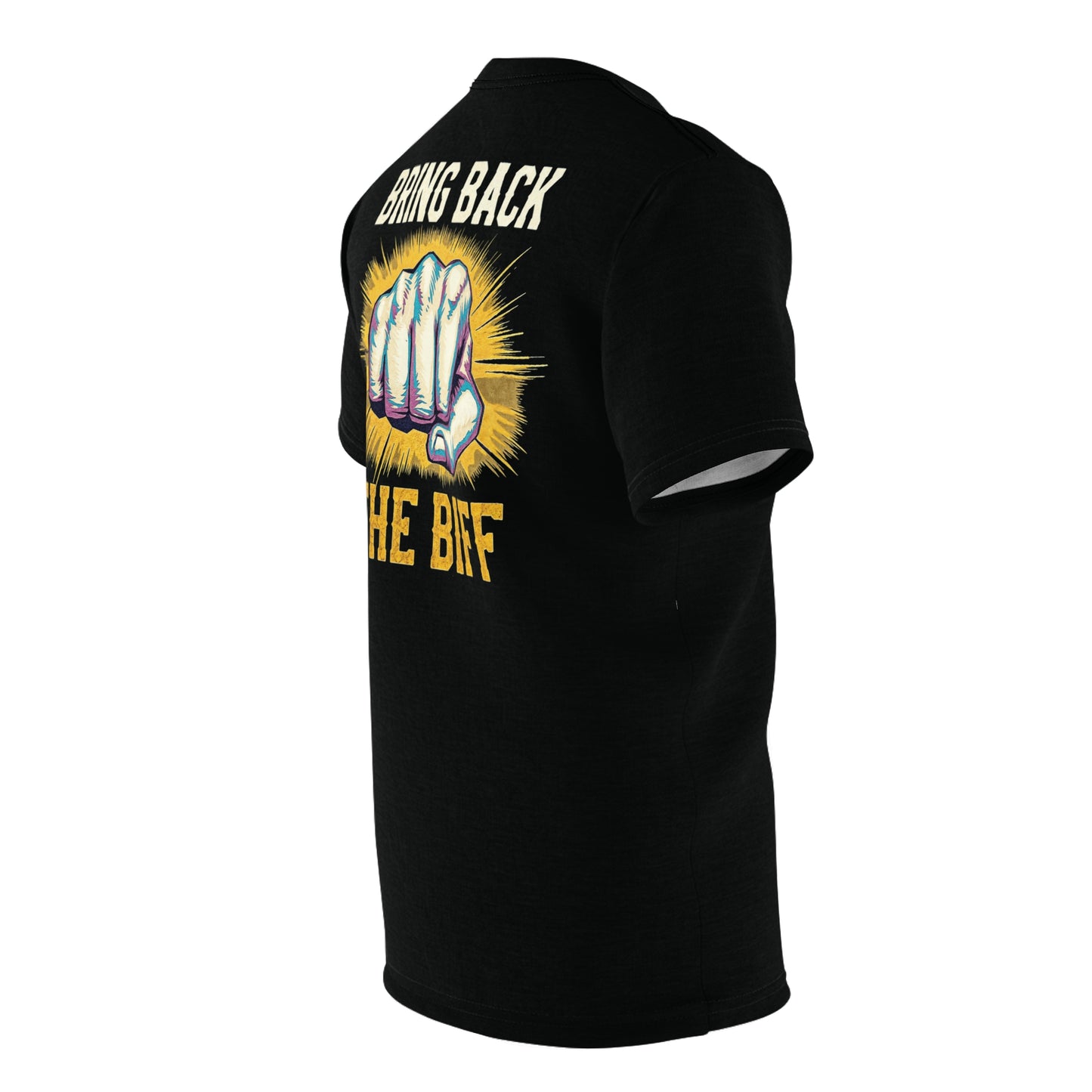 "Bring Back The Biff", Unisex T-shirt (Peatshadow Black)