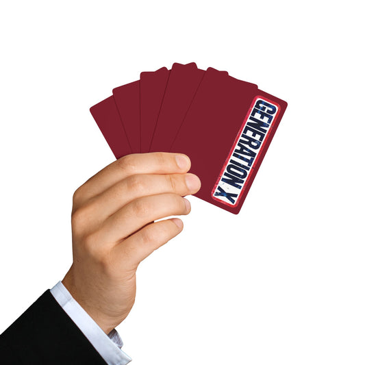 "Generation X", Retro Playing Cards (Dark Cherry Red)