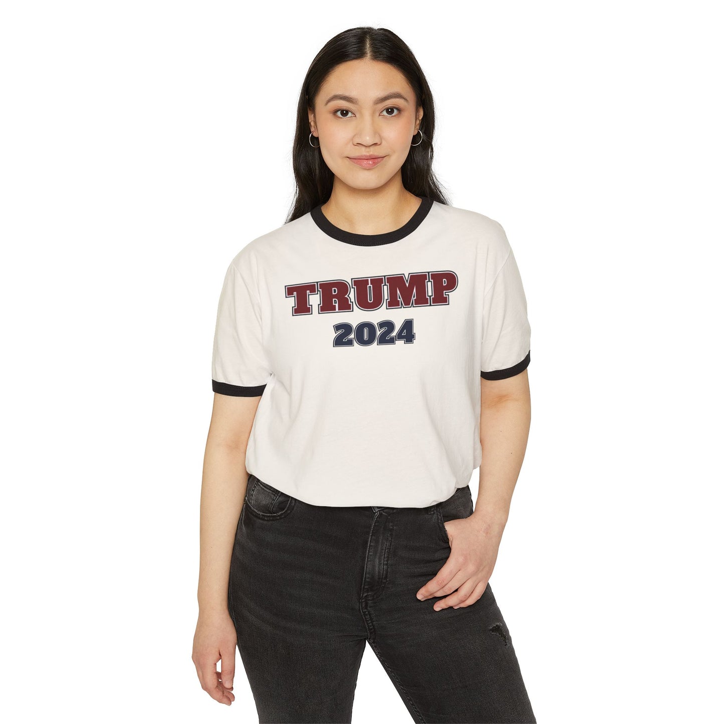 "TRUMP - 2024", Unisex Cotton Ringer T-Shirt - Historical Collectible