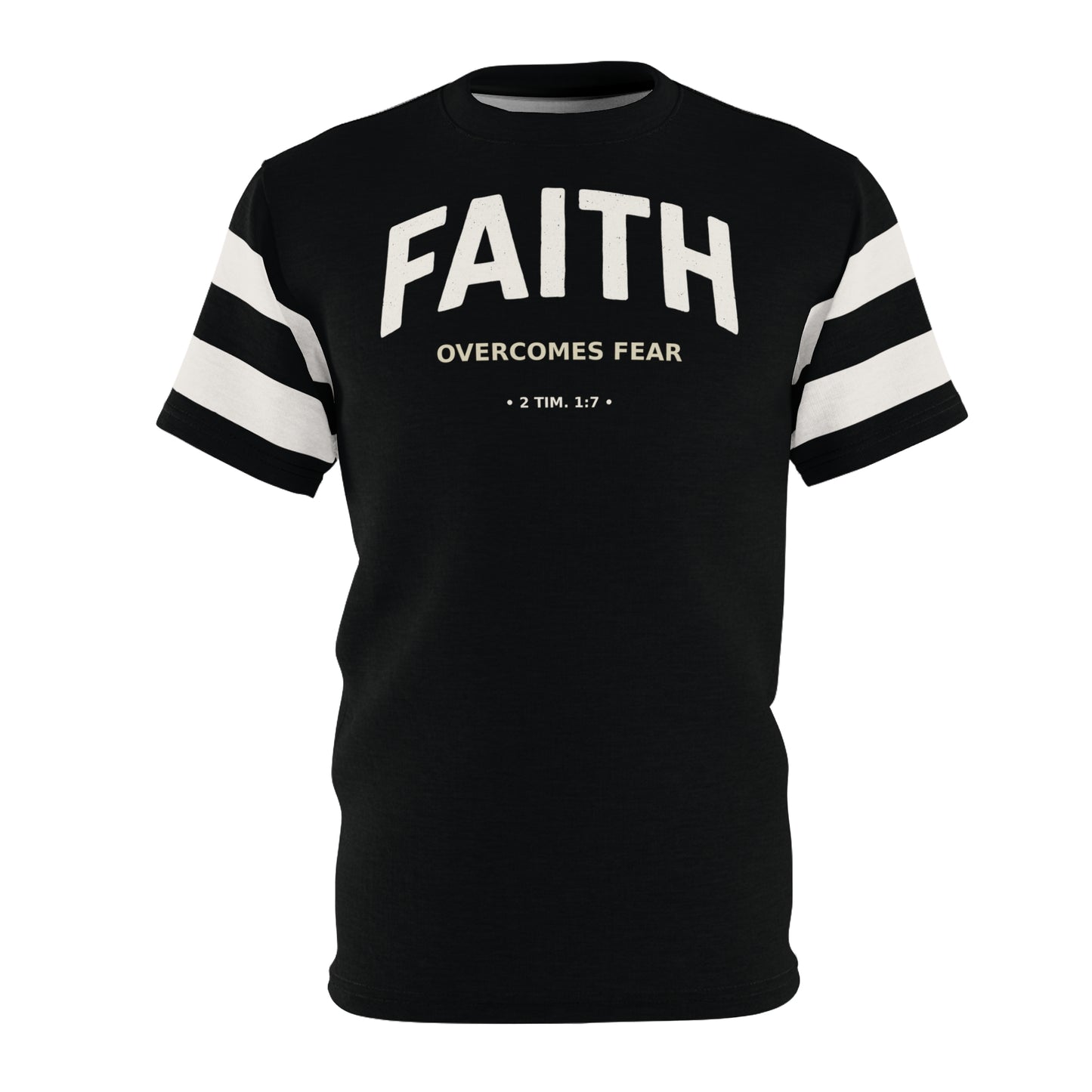 "Faith Overcomes Fear", Unisex Tee (Moonless Black)