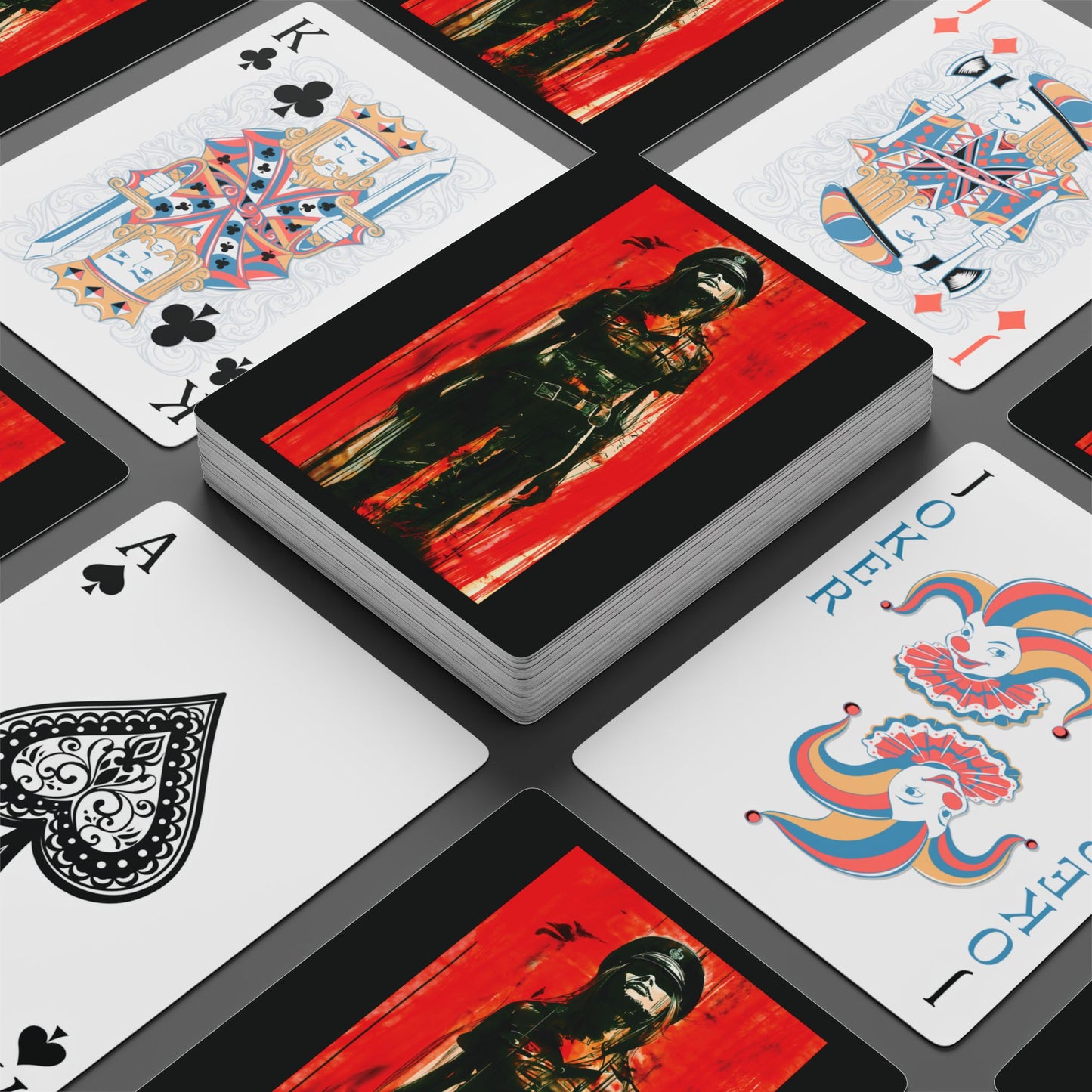 "Hands Up", Fine Art Playing Cards (Void Black)