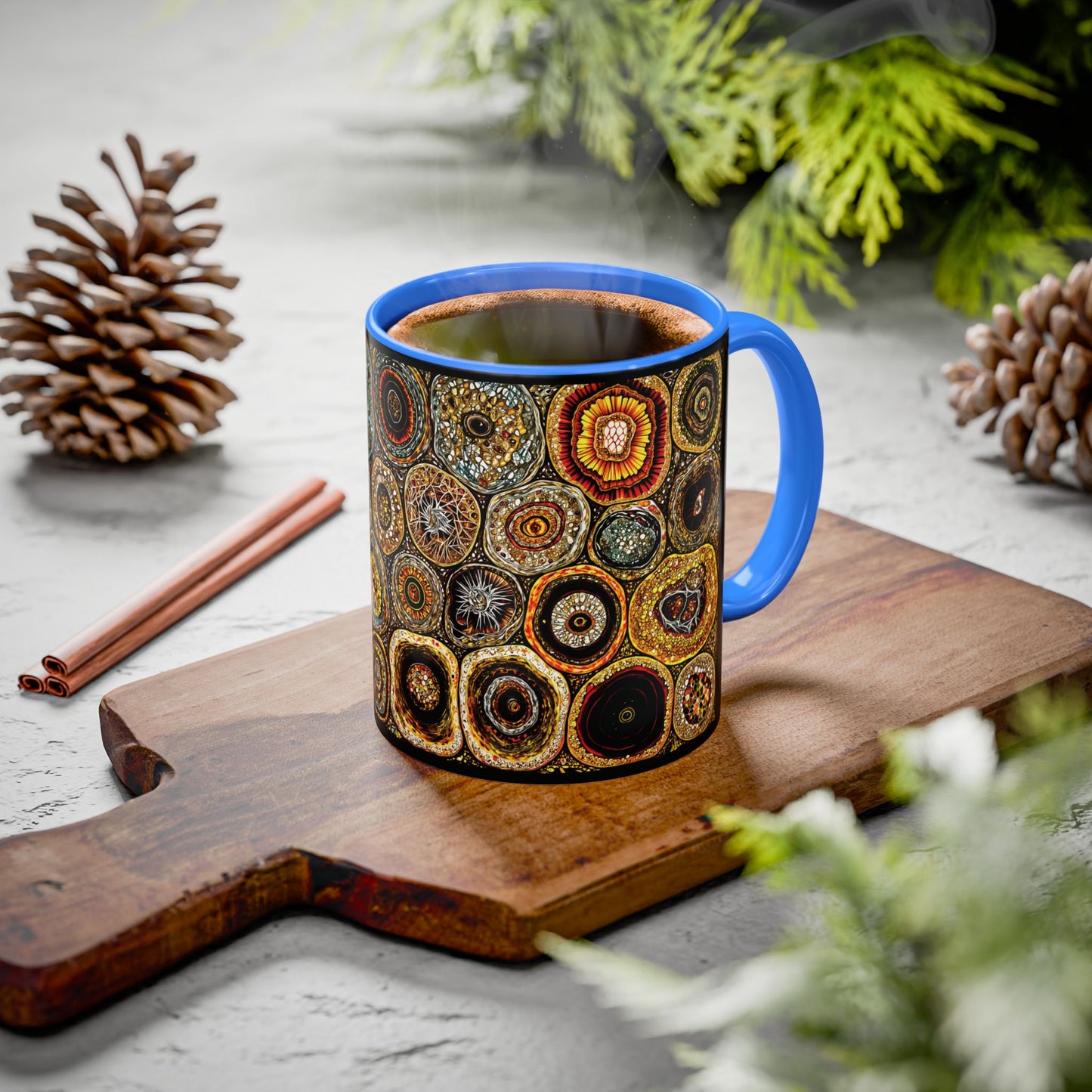 "Every Detail, His Design", Colorful Mugs (11oz, 15oz)