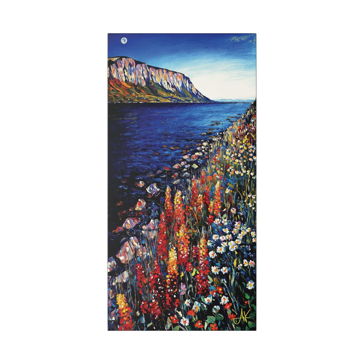 "Blooms Under Gaelic Moon", Stretched Classic Canvas Print