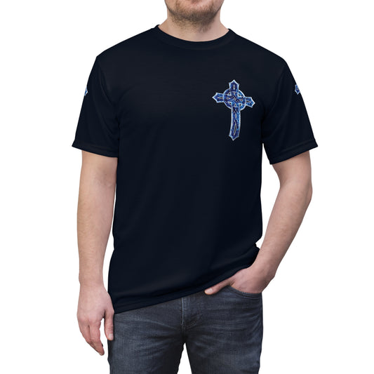 "Soldier of Christ", Unisex T-shirt (Blackstone Blue)