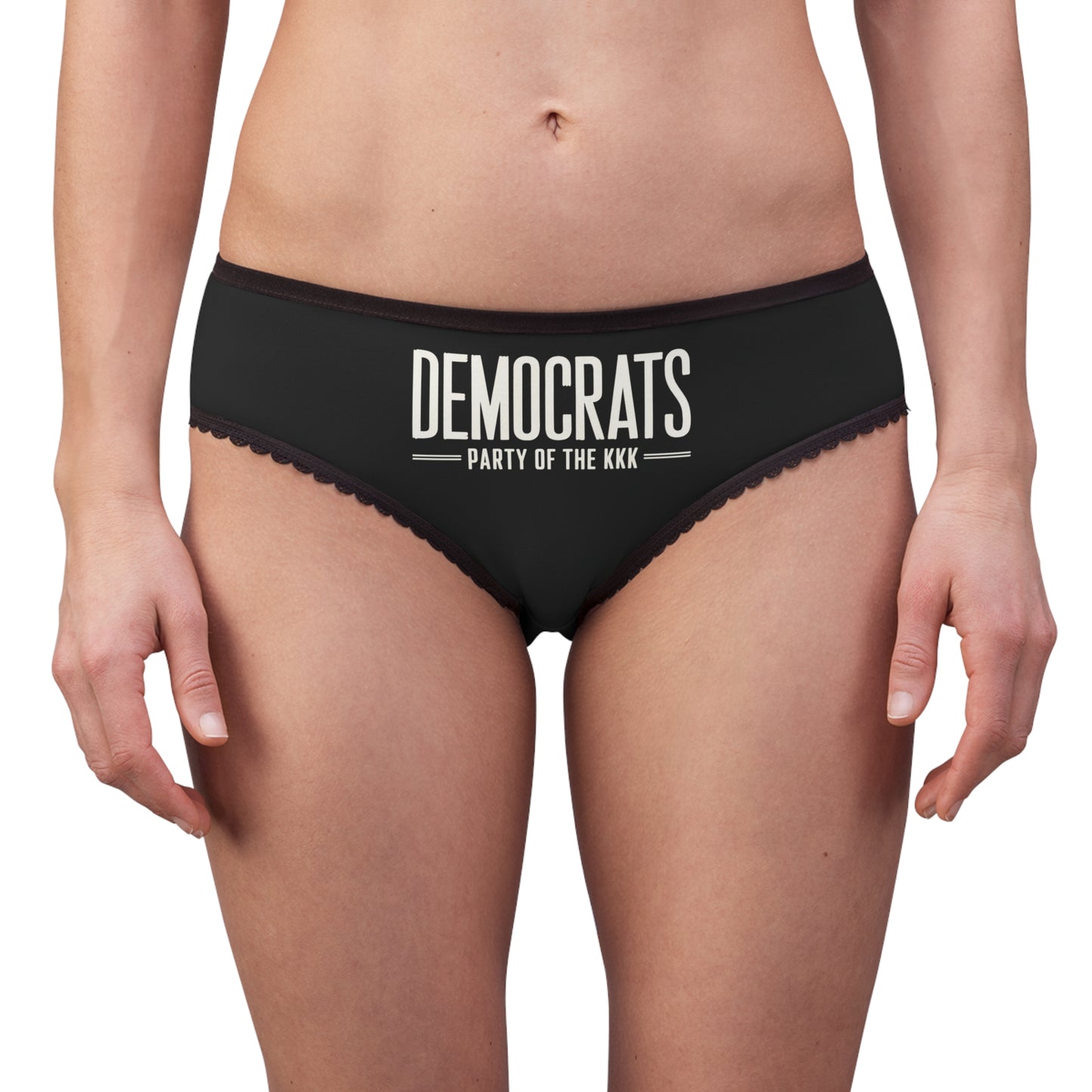 "Democrats - Party of the KKK", Women's Briefs (Raven Black)