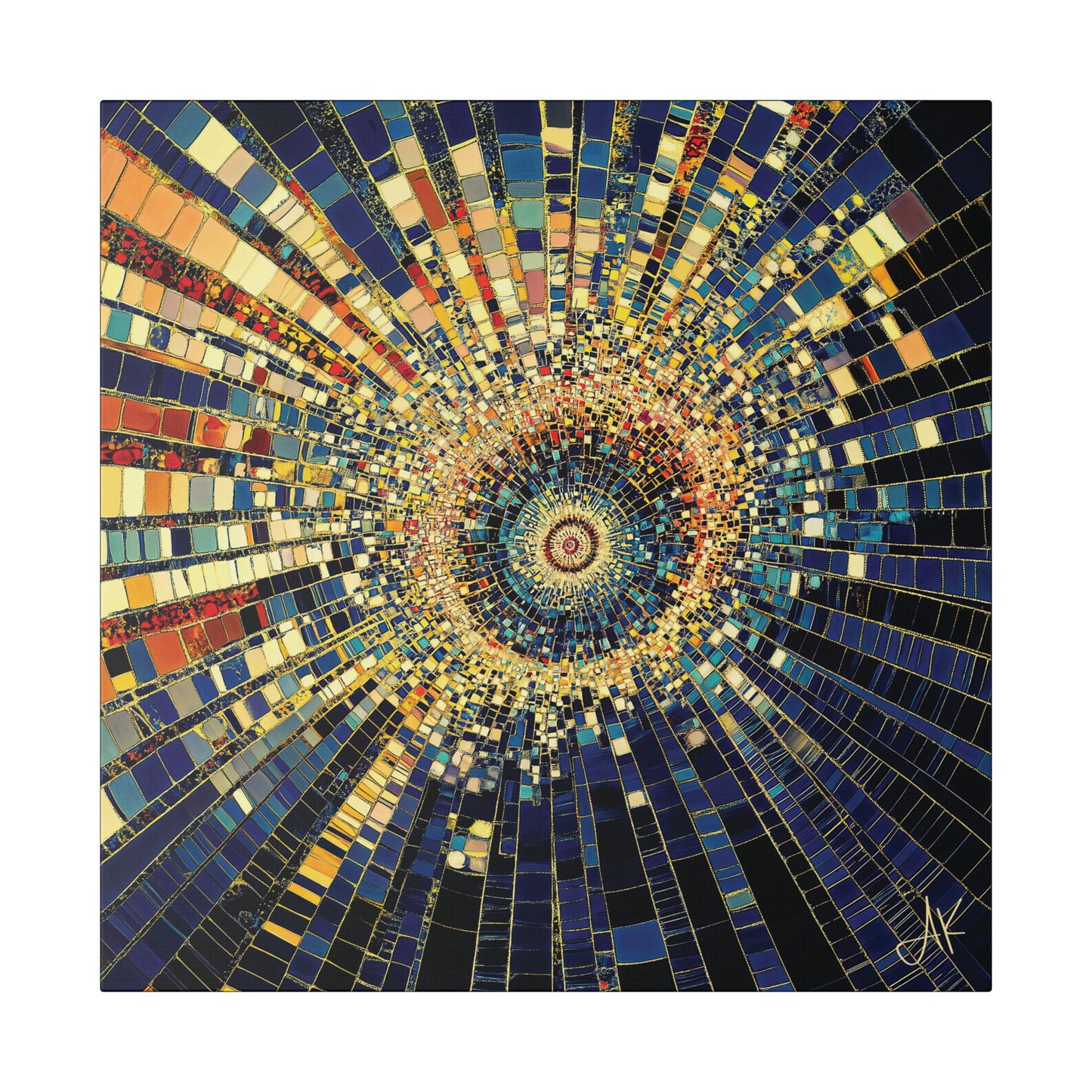 "Mosaic Burst", Stretched Classic Canvas Fine Art Print