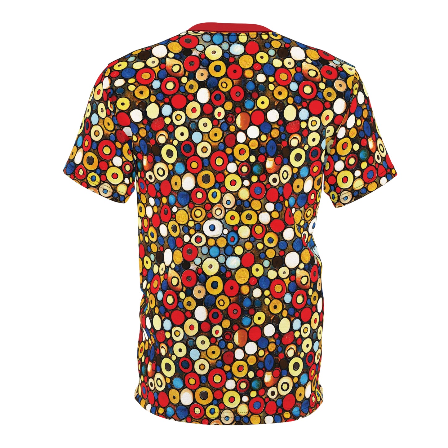 "Bits and Bobs", Unisex Tee (Flame Scarlet Collar)