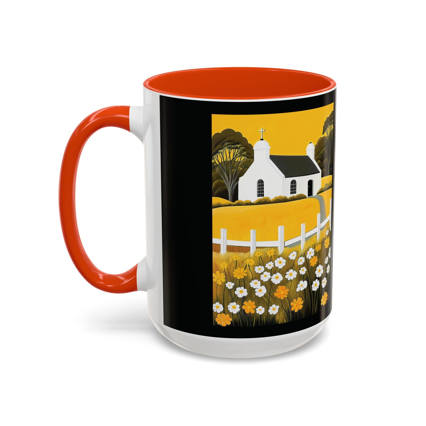 "Eaglais a’ Bhuidhe (Gaelic) - The Church of Golden Hope (English)", Colorful Mugs (11oz & 15oz)