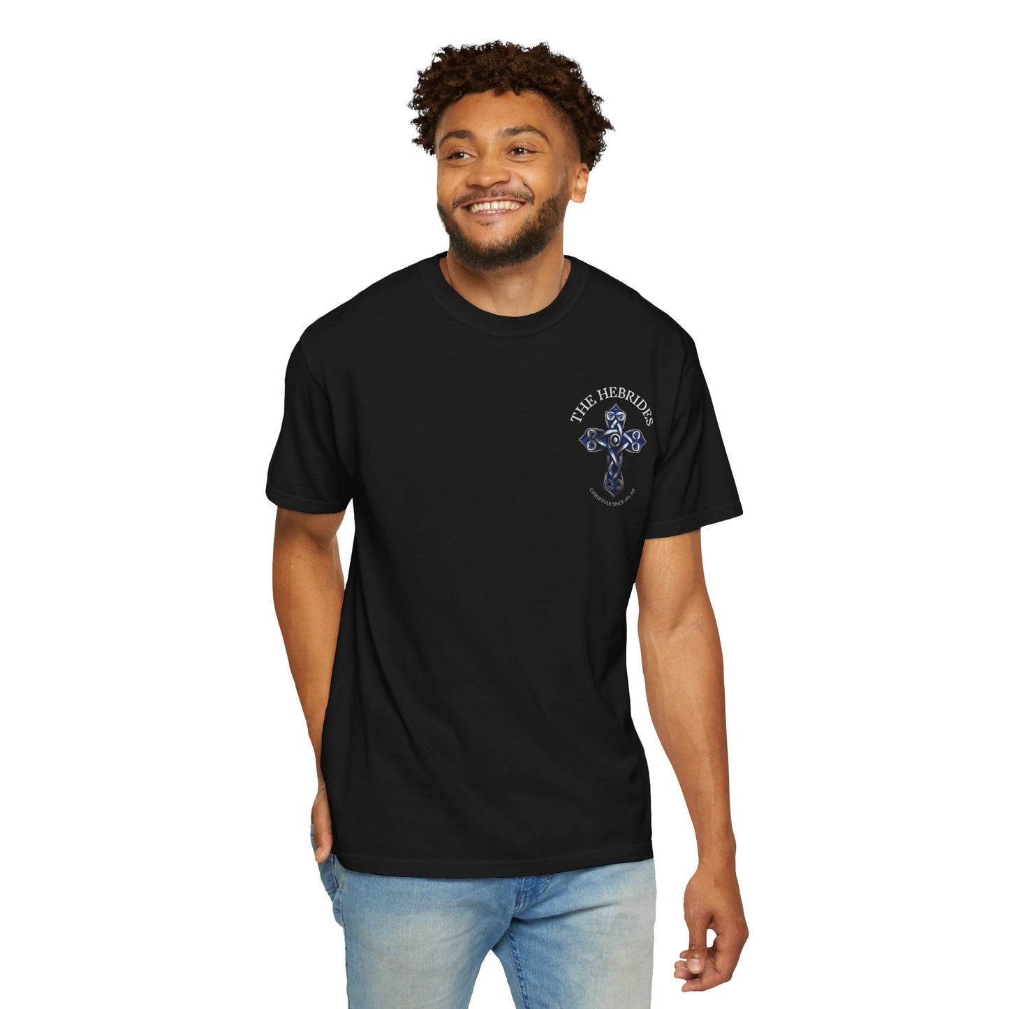 "The Hebrides - Christian since 563 AD", Unisex T-shirt
