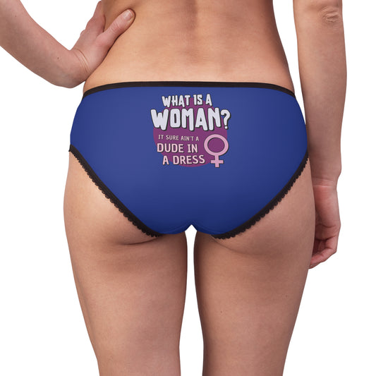 "What is a Woman" #01, Women's Briefs (Patriot Blue)