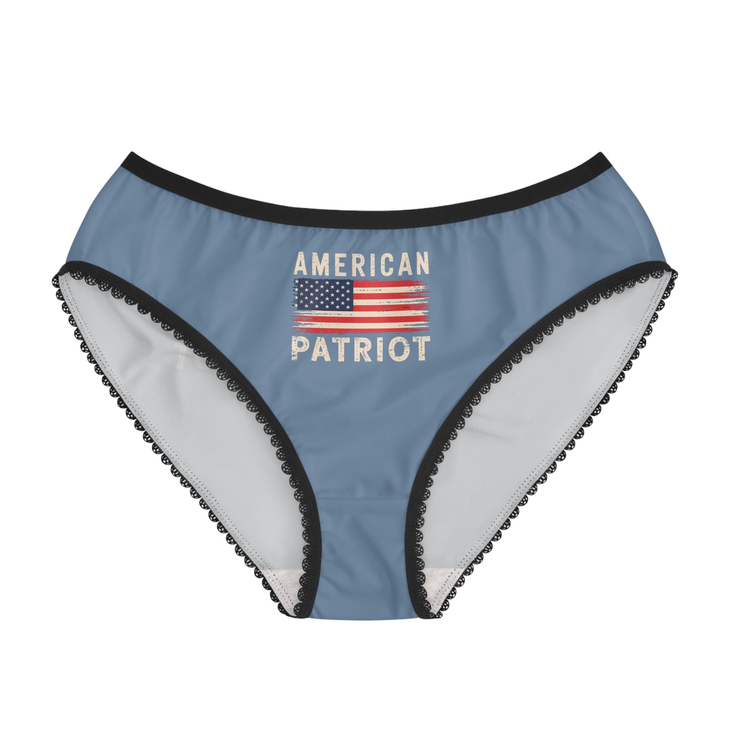 "American Patriot" with Flag #02, Women's Briefs (Denim Blue)