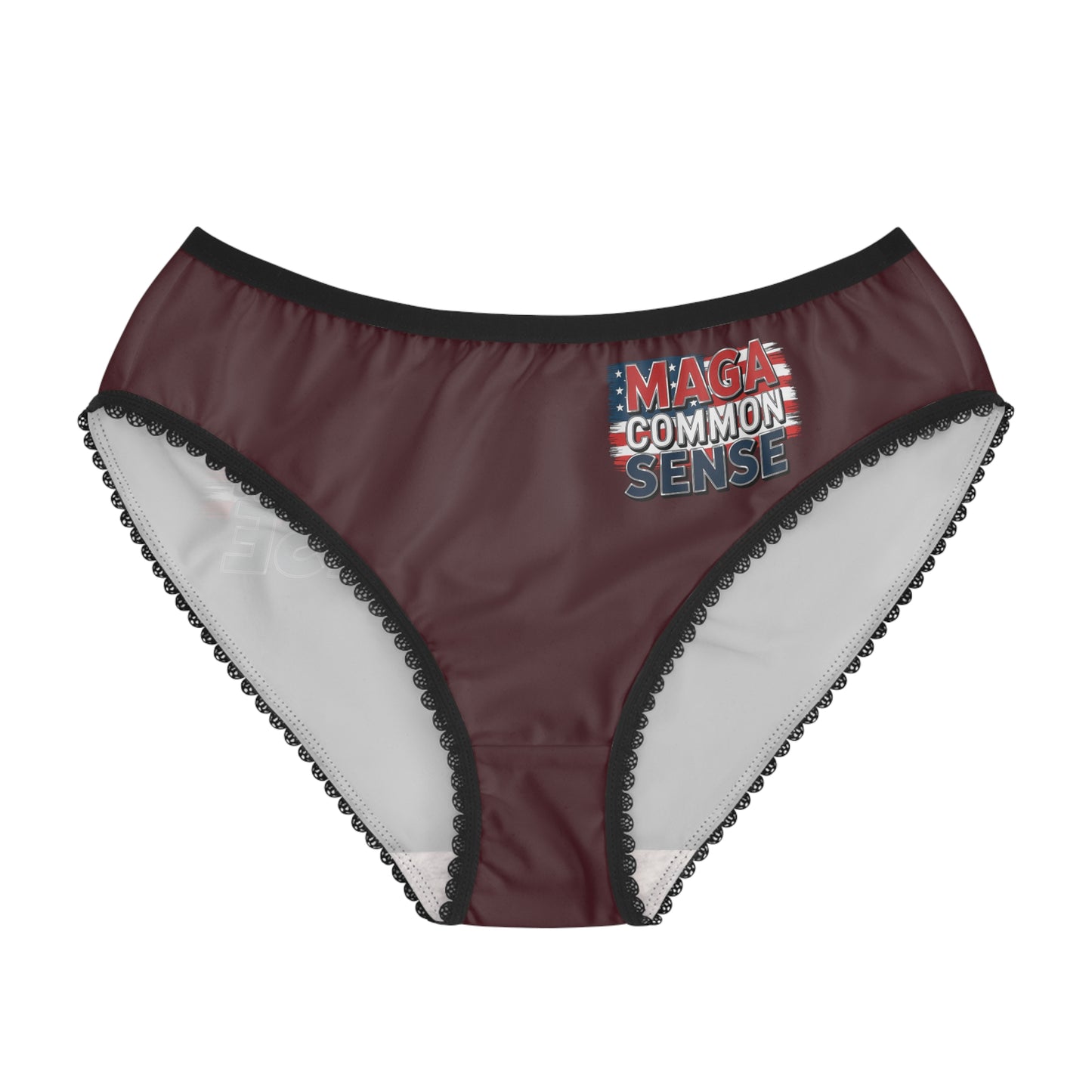"MAGA Common Sense" #01, Women's Briefs (Dark Grape)