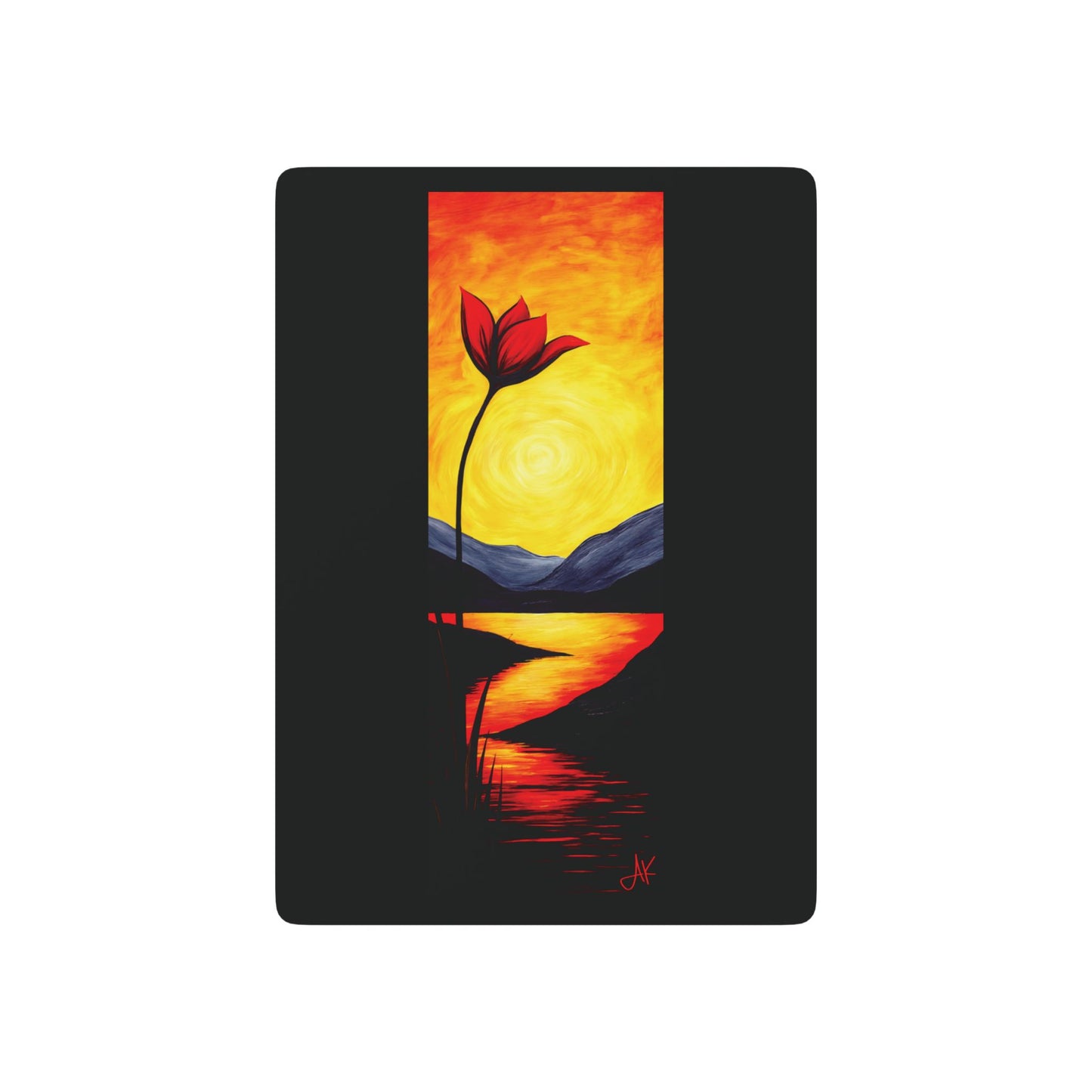 "Bloom of Twighlight's Passion", Fine Art Playing Cards (Void Black)