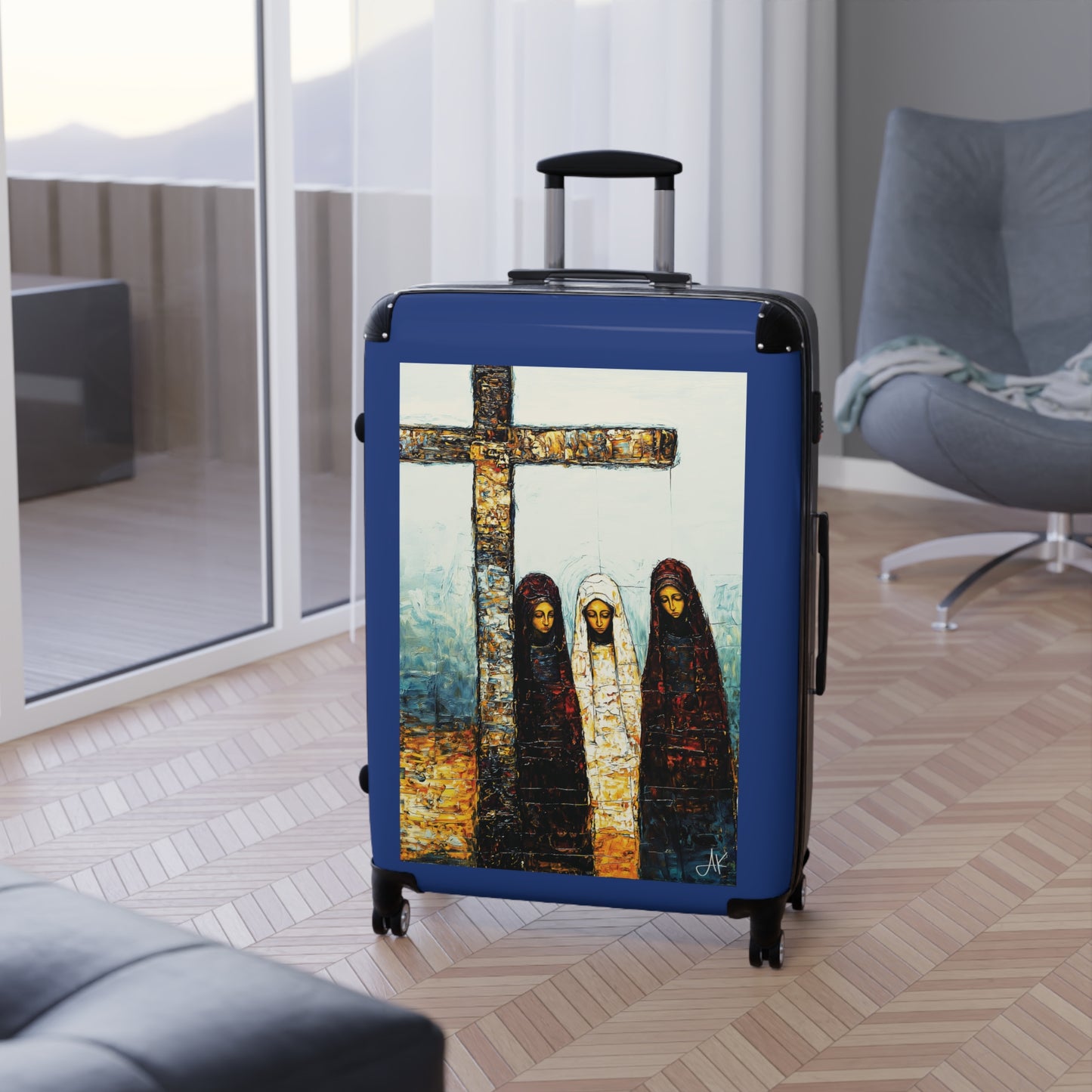 "At-the-Foot of the Cross - John 19:25", Suitcases (Dark Blue)