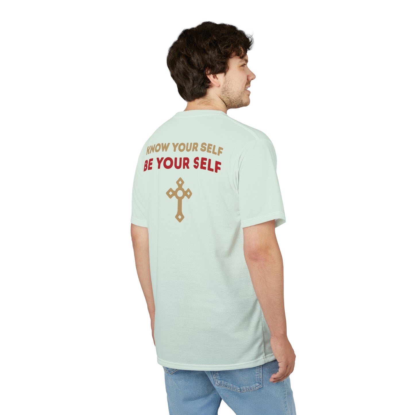 "Know Your Self", Unisex T-shirt (Spring Mint)