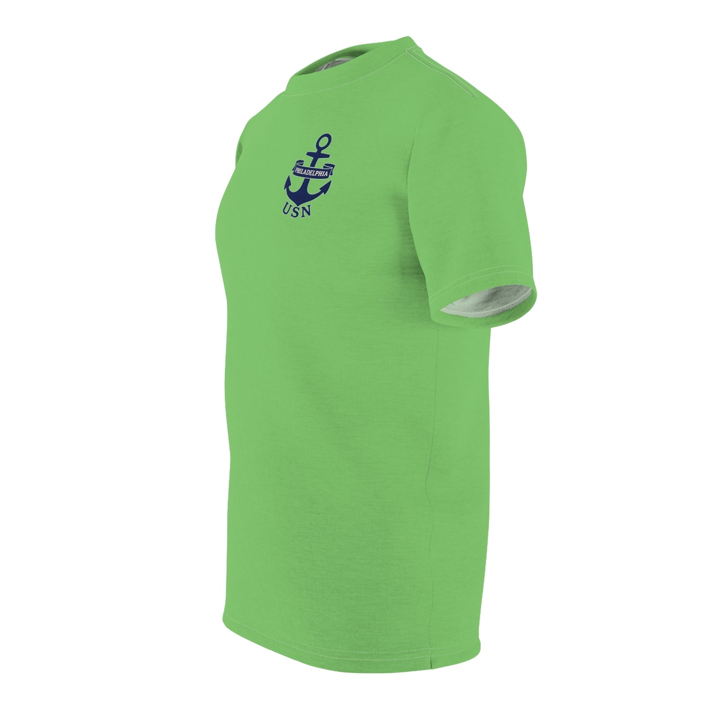 "USN Anchor", Unisex T-shirt (Bottle Glass Light)